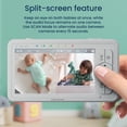 thumbnail image 2 of Babysense Monitor para bebés con pantalla dividida HD de 5 pulgadas, monitor para bebés con video con 2 cámaras y audio, luz nocturna, alcance de 1000 pies, audio bidireccional, zoom 4X, visión noctur, 2 of 5