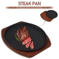 thumbnail image 3 of FUTUREORYY 1 Set Household Fried Steak Pan Iron Round Suitable for Induction Cooker for Family and Friends, 3 of 6