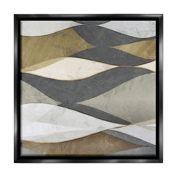 Stupell Industries Southwestern Striped Abstract Abstract Painting Black Floater Framed Canvas Art Print Wall Art, 18 x 18