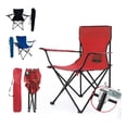 thumbnail image 4 of Silla Plegable De Playa Campamento Y Exteriores Con Funda CJR Rojo, 4 of 10
