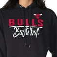 thumbnail image 3 of Women's G-III 4Her by Carl Banks Black Chicago Bulls Graphics Fleece Pullover Hoodie, 3 of 3