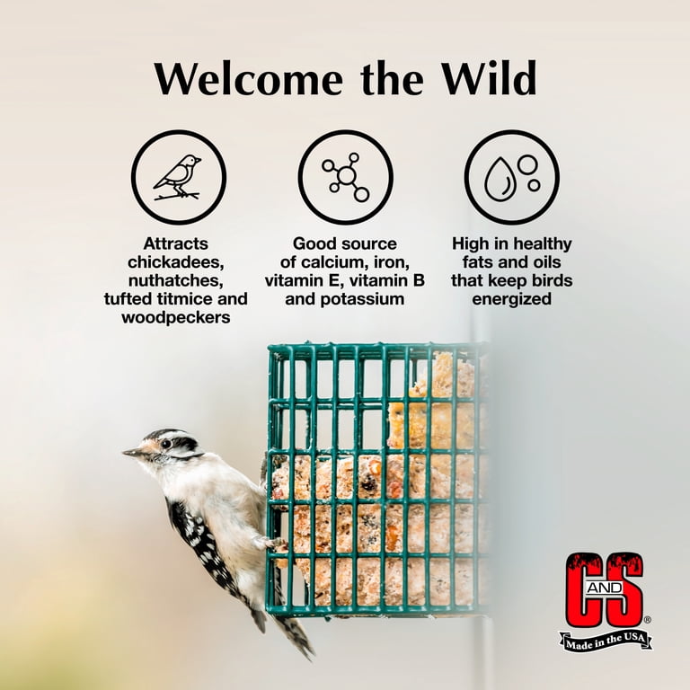 C&S Sunflower Wild Bird Suet Cake Treat, 11 Oz photo 4