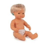 Miniland Educational 15 Inch Baby Doll Caucasian Girl, with Hearing Aid