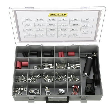 

Seachoice 64-Piece Heavy-Duty Battery Terminal Kit with Crimper Torch and Stripper