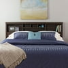 Prepac King Size Bed Headboard: Stylish Espresso King Headboard with Bookcase for King Size Beds, Freestanding (81.5" W x 43" H x 11" D) - ESH-8445