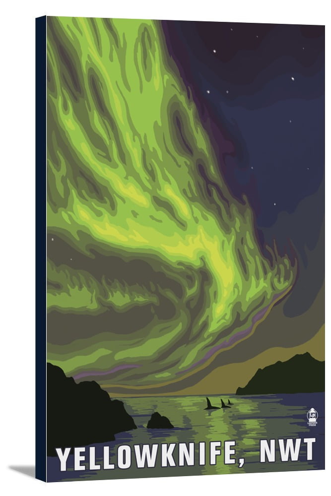 Yellowknife, Canada Northern Lights with Orcas Lantern Press