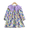 Purple, variant on LYMAYTER Kids Baby Girls Smocked Floral Dress Toddler Long Sleeve Ruffle Neck Spring Holiday Wear 2-7Y