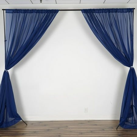 - Efavormart 10FT Fire Retardant Coral Sheer Voil Curtain Panel Backdrop For Window Wall Decoration - Premium Collection