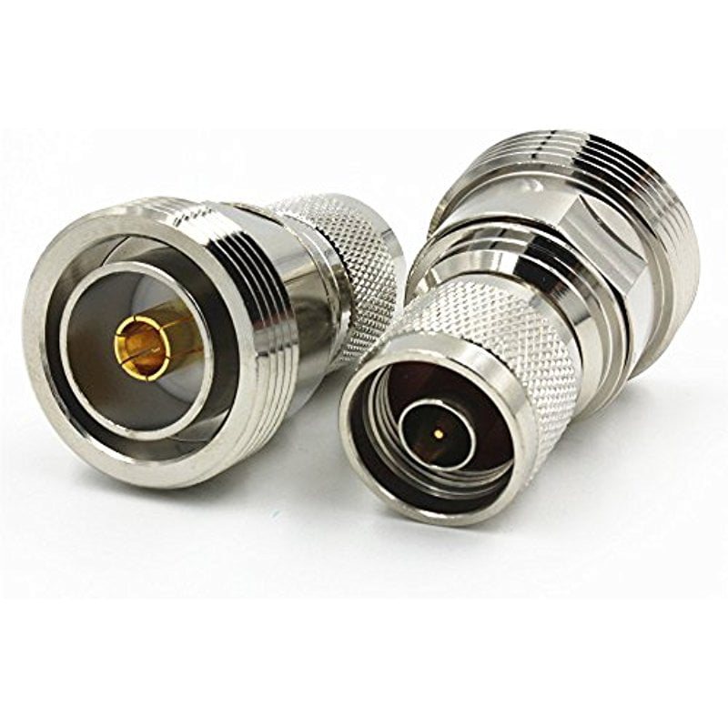 RF L29 7/16 DIN Male Plug to N Female Jack Straight Coaxial Connector Adapter USA Shipping 