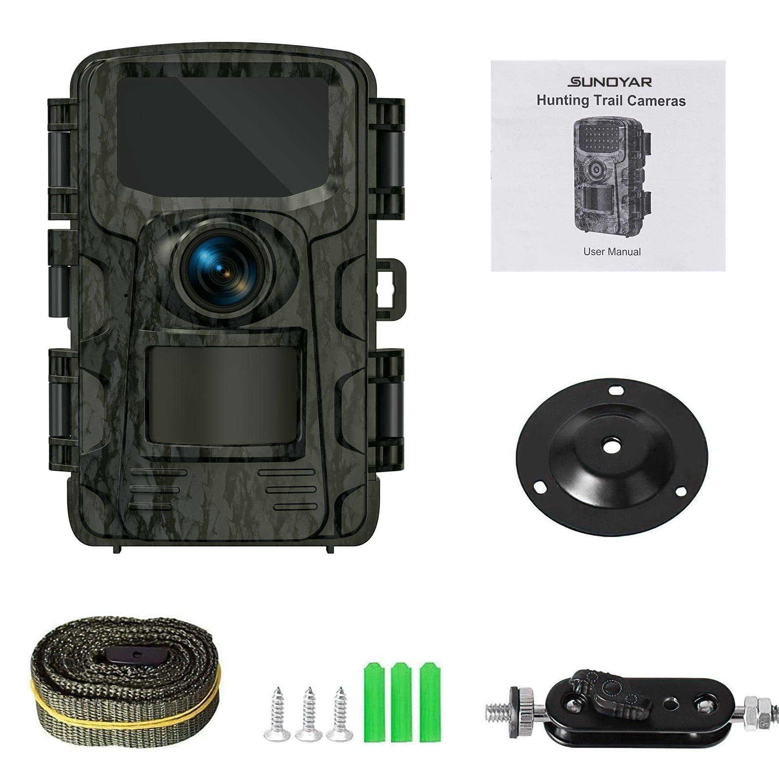 SUNOYAR 24MP Trail Camera, 1080P HD Game Camera with Night SUNOYAR 24MP Trail Camera, 1080P HD Game Camera with Night