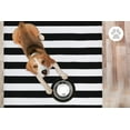 thumbnail image 5 of FH Home Outdoor Rug - Waterproof, Fade Resistant, Reversible - Premium Recycled Plastic - Striped - Large Patio, Deck, Sunroom, RV, Camping - Brittany Stripe - Black & White - 9 x 18 ft Foldable, 5 of 8