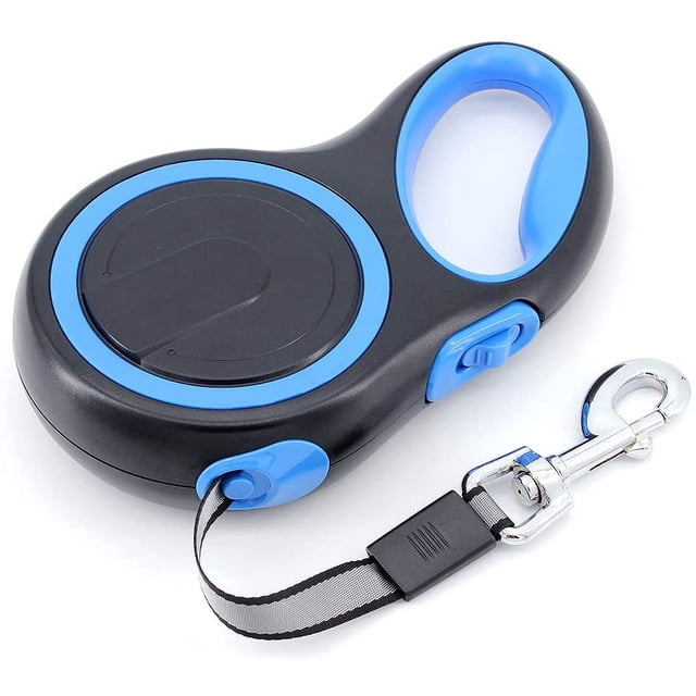 Correa retráctil para perros de 8 m, correa retráctil para perros grandes, correa de entrenamiento automática para perros de hasta 50 kg (110 lbs), color azul.