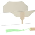 thumbnail image 3 of Unique Bargains Folding Fan 1 Pc Beige Long Handle Round Flying Fairy, 3 of 5