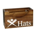 thumbnail image 1 of Estante para sombreros de madera, organizador de almacenamiento para sombreros, fácil instalación, decoración del hogar moderna, soporte para sombrero, 1 of 9