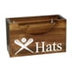 thumbnail image 1 of Estante de madera para sombreros montado en la pared, decoración del hogar, organizador de almacenamiento de sombreros, soporte para puerta, sala de e, 1 of 9