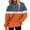 2-Orange, variant on Sweatshirts for Women Plus Size Hooded Long Sleeve Pocket Retro Loose Sweatshirt Orange 5XL