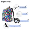 thumbnail image 3 of Easygdp Colorful Tie Dye Stained Glass 2 Mochila de Lona Resistente para Laptop, Compatible con Laptops de 15 a 17 pulgadas, Ideal para Escuela, Trabajo y Viajes-Small, 3 of 5