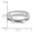 thumbnail image 2 of Auriga Fine Jewelry 14K White Gold 6mm Lightweight Milgrain Grooved Edge Men's Wedding Band Size 9, 2 of 6