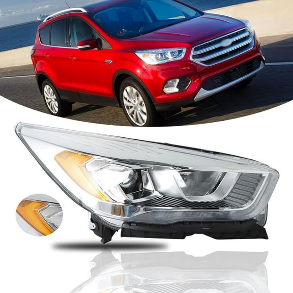 LABLT Halogen Headlights Replacement for 2017-2019 Ford Escape Headlight Assembly FO2503351