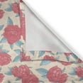 thumbnail image 5 of Ambesonne Romantic Grommet Curtain, Gentle Rose Design, 50" x 108", Aqua Dark Coral Beige, 5 of 6
