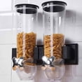 thumbnail image 2 of Dispensador de dulces doble para montaje en pared, anillo de goma sellado que garantiza la frescura en el almacenamiento de cereales secos, contenedores herméticos de gran capacidad para ahorrar, 2 of 5