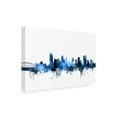 thumbnail image 3 of Trademark Fine Art Michael Tompsett Memphis TN Skyline White Canvas Wall Art - 12x19, 3 of 5