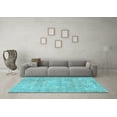 thumbnail image 3 of Ahgly Company Indoor Square Persian Light Blue Traditional Area Rugs, 5' Square, 3 of 4