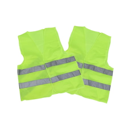 

Mizh 2PC Reflective Safety Vest High Visibility Neon Yellow Net for Construction Surveyor Work Security Emergency Activities Volunteer Traffic Parking Workers for Men and Women