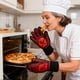 thumbnail image 1 of Aparatos de cocina, un par de guantes de horno resistentes al calor, guantes para hornos y microondas, y guantes protectores resistentes a altas temperaturas para manipular ollas y sartenes calientes,, 1 of 6