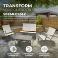 thumbnail image 3 of Letright Industrial 270131 Four Seasons Novara Steel Folding Patio Set - 4 Piece, 3 of 8