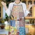 thumbnail image 2 of Pioneer Flower Floral Print Pattern Apron-Garden Aprons for Women with Pockets-Cotton Linen Waterproof Kitchen Cooking Gardening Aprons Adjustable for Kitchen,Cooking,BBQ and Salon 33x27 Inch, 2 of 2