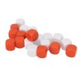 thumbnail image 3 of 20 Pcs DIY Sticker Dice Blank Durable Plastic Dice Smoothed Surface Six Sided Dice with Rounded Corners White and Orange, 3 of 22