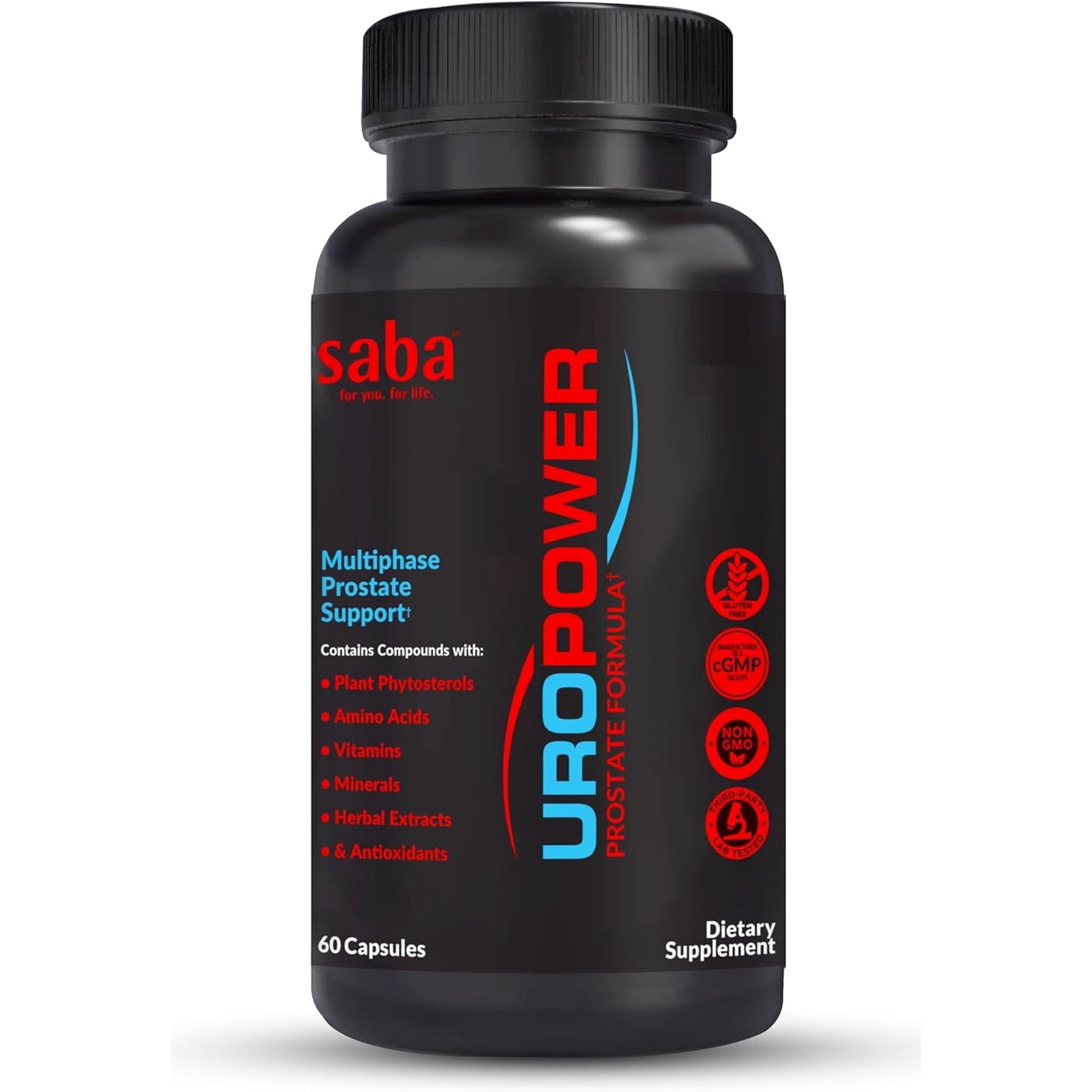 Saba UroPower Prostate and Urinary Tract Support, 60 Capsules