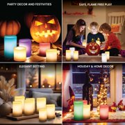 Bell and Howell Candle Brights, 6PK Multicolor Flameless Candles with Remote, Battery Operated Fake LED Candle Flickering mode, Real Wax Color Changing Electric Candles, Dimmable