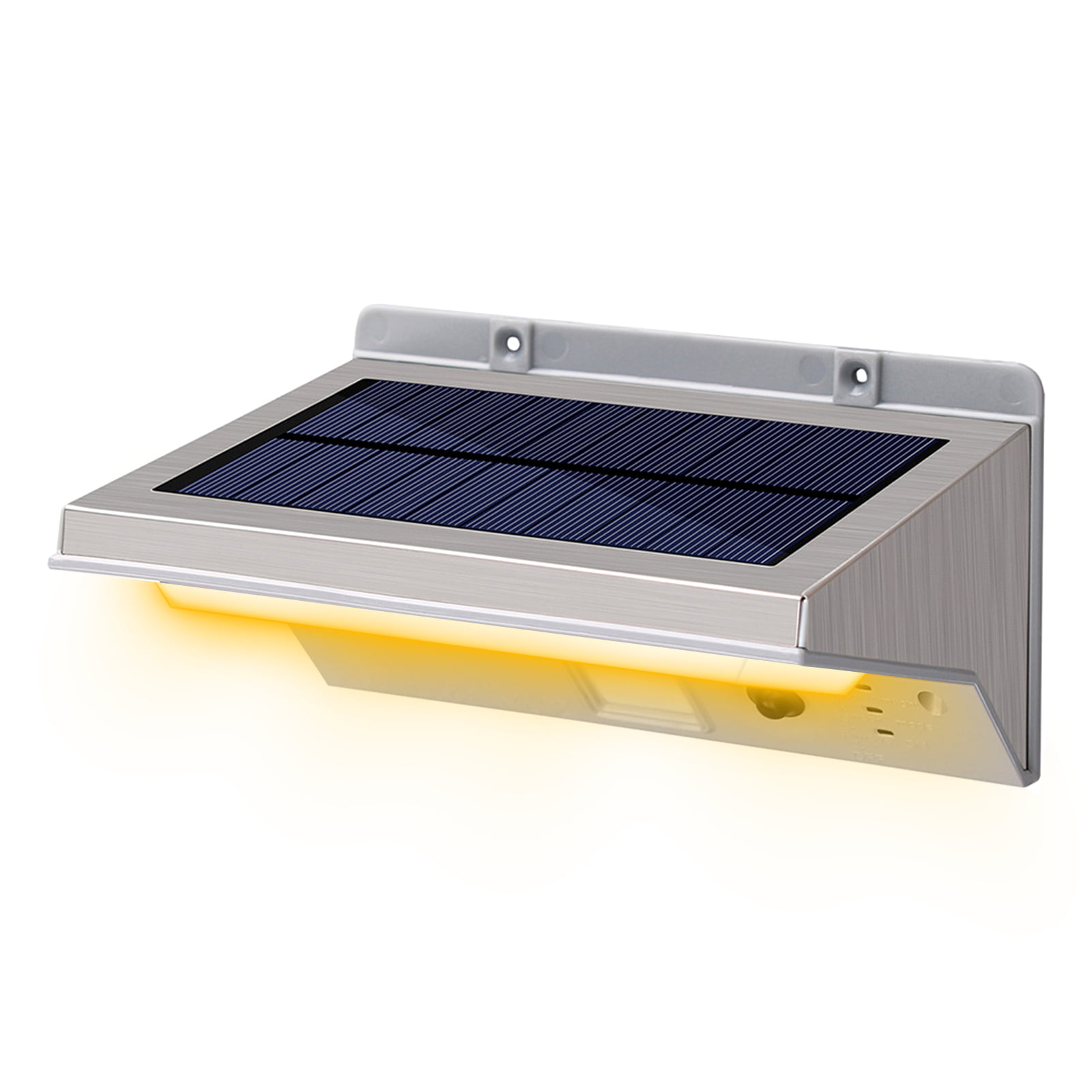 LED Solar Motion Sensor Security Wall Light Stainless Steel Waterproof Rustproof 