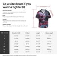 thumbnail image 5 of Balery Gothic Red Skull Cemetery Camisa Casual de Manga Corta con Botones para Hombre, Texturizada, Estilo Cubano, para Playa, Verano-XX-Large, 5 of 5