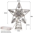 thumbnail image 2 of Decoración para árbol de Navidad Juegoal Star con 20 luces LED plateadas, 2 of 7