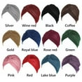 thumbnail image 2 of Soft Stretchable Headbands Hair Loss Turban Cancer Chemo Beanies Head Wrap Women's Hijabs Muslim Hat GREEN, 2 of 8