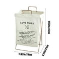 thumbnail image 5 of Closet Organizers and Storage QTOCIO Foldable Thick Cotton Linen Sorting Basket Household with Handle Iron Bracket Laundry Basket, 5 of 6