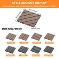 thumbnail image 4 of 44Pcs Interlocking Plastic Deck Tiles , (10pcs Edge Strips+4pcs Corner)12"x12" High Quality All-Weather Patio Tiles For Porch, Poolside, Balcony, Backyard Pathway, 4 of 5
