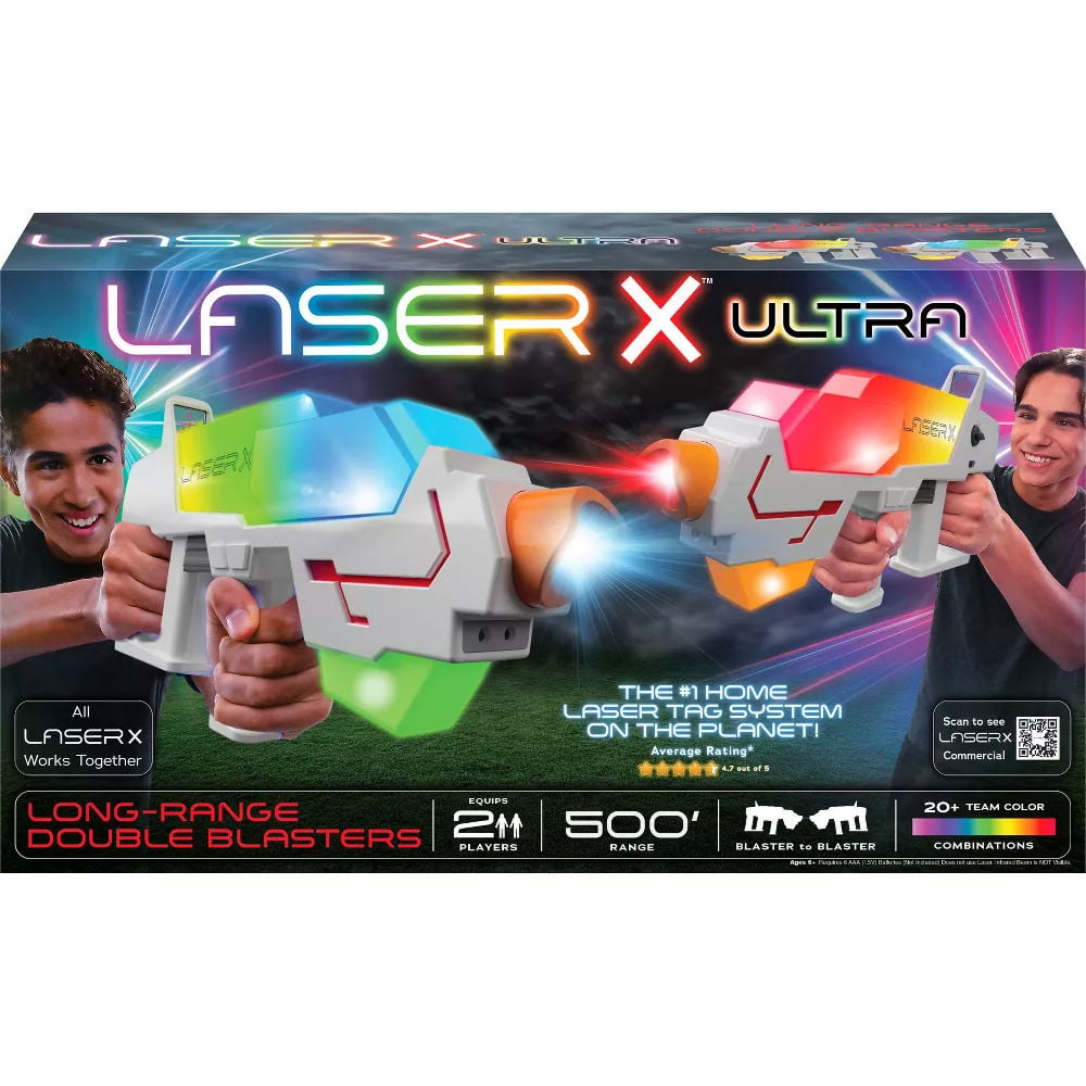 Laser X Ultra Infrared Toy Tag Guns: Long-Range Double Blasters 2