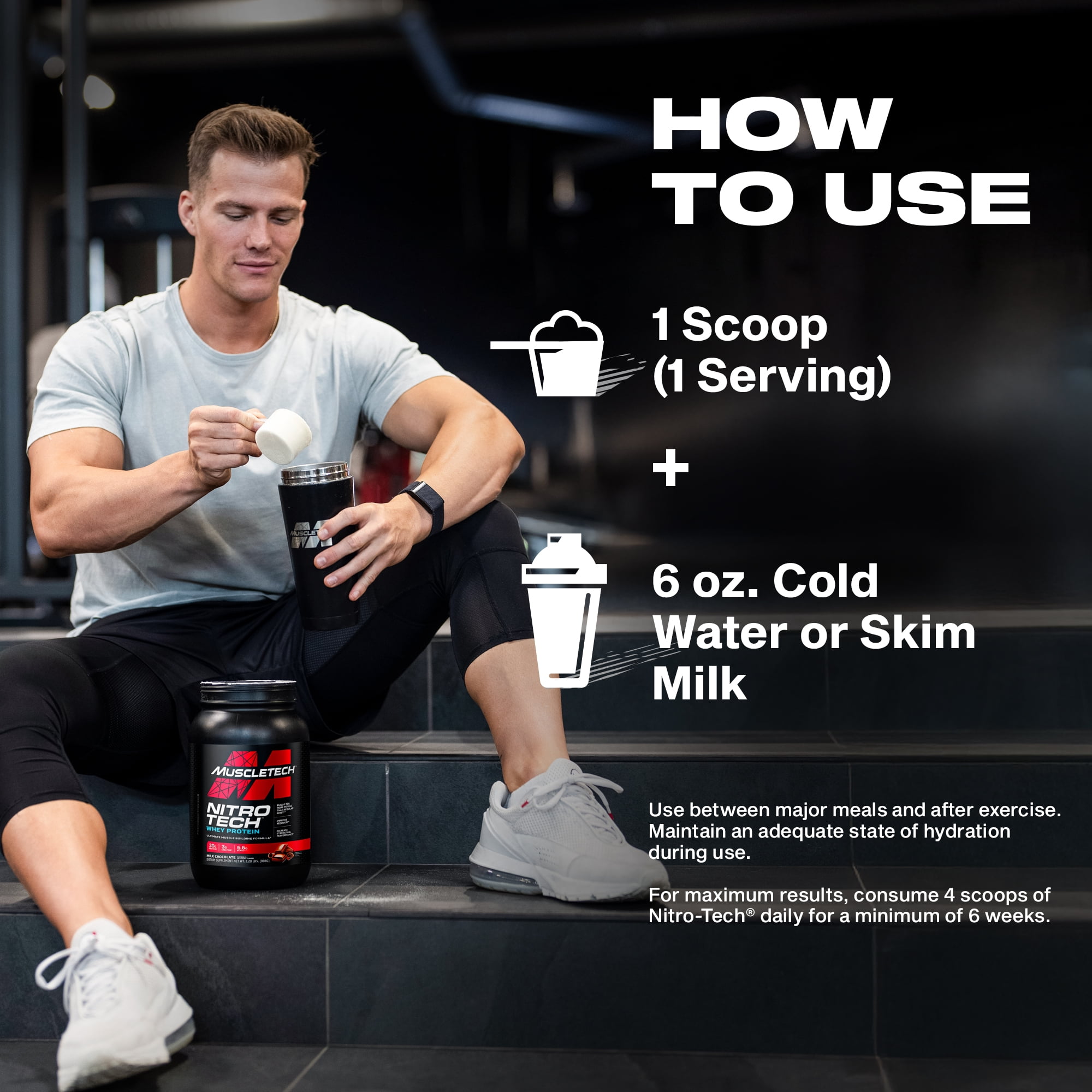 MuscleTech NitroTech Whey Protein Powder, Vanilla Cream