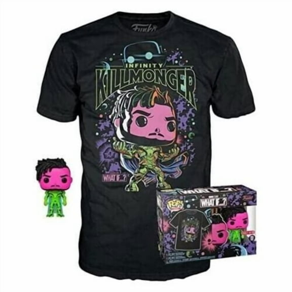 Funko POP! Tees - Killmonger XL Tee w/ Figure - Marvel Studios What If...? - NEW