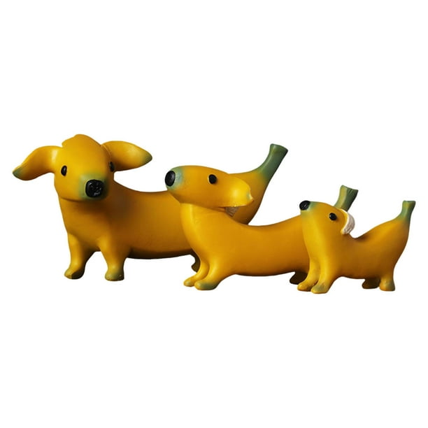 3Pcs/Set Statues of Three Dogs Simple Cartoon for Home Decor TV Cabinet -  