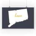 thumbnail image 2 of Connecticut, Home State, White on Gray (12x18 Wall Art Poster, Room Decor), 2 of 3