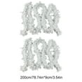 thumbnail image 3 of Ohmyroo 9.84-Foot Dense White Snowflake Tinsel Garland Party Streamer Decor For Christmas Home Holiday Scene Decoration, 3 of 6