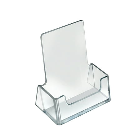 UPC: 0696859998645 | Azar Displays 252011 Vertical Clear Business Card and Gift Card Holder Countertop Stand – Fits Standard Business Card  10-Pack