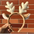 thumbnail image 1 of Diadema de reno de Navidad Cornamenta de alce de dibujos animados Tocado Orejas de conejo Horquilla de animal - Diadema de reno con astas y orejas para disfraz de fiesta de Navidad JAMW Sencillez, 1 of 5