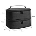 thumbnail image 2 of Travel Double Layer Nail Polish Storage Bag Handbag Removable Detachable 30 Grid Black, 2 of 8