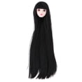 thumbnail image 1 of 1/6 BJD Head Sculpt Black Hair Figuras femeninas Piezas personalizadas para Kurhn para DIY Accesorio personalizado Baoblaze Cabeza de muñeca esculpir el cabello, 1 of 8